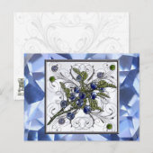 Blaubeere Postkarte (Vorne/Hinten)