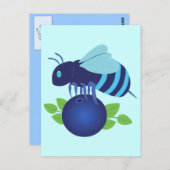 Blaubeere Postkarte (Vorne/Hinten)