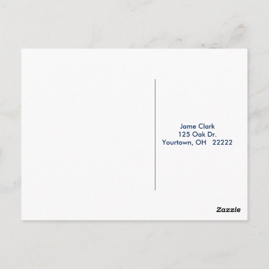 Blaubeere Postkarte (Rückseite)