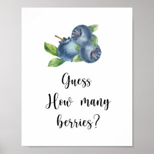 Blaubeere - rate mal, wie viele Beeren Poster