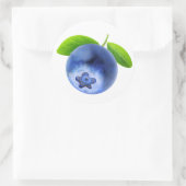 Blaubeere Runder Aufkleber (Tasche)