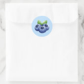 Blaubeere Runder Aufkleber (Tasche)