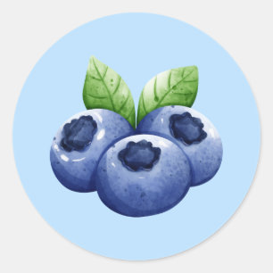 Blaubeere Runder Aufkleber