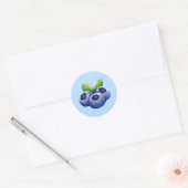 Blaubeere Runder Aufkleber (Umschlag)