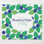 Blaubeere. Schaumweinetikett (Einzelnes Label)