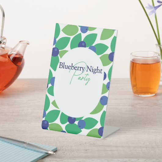 Blaubeere. Sockelschild (In SItu)