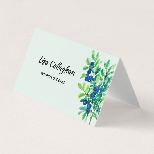 Blaubeere Visitenkarten (Vorderseite)
