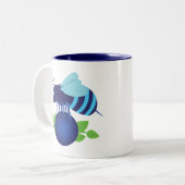 Blaubeere Zweifarbige Tasse (Vorderseite Links)