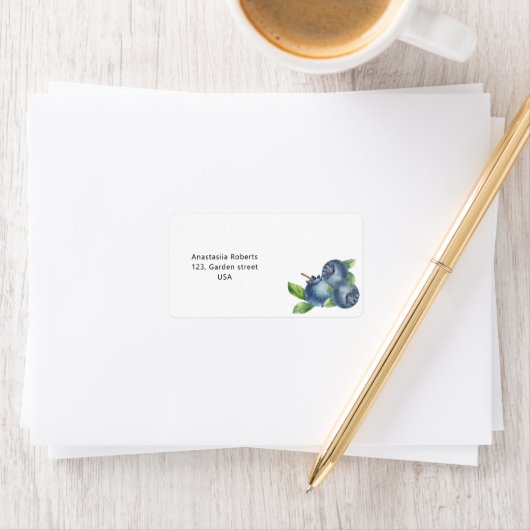 Blaubeeren Adressaufkleber (Insitu)