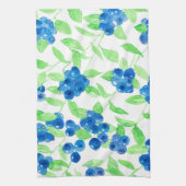 Blaubeeren-Aquarellmuster Geschirrtuch (Vertikal)