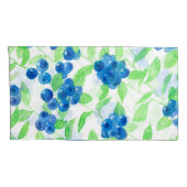 Blaubeeren-Aquarellmuster Kissenbezug (Rückseite-Rechts)