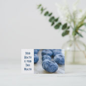 Blaubeeren auf Barnwood Visitenkarte (Stehend Vorderseite)