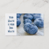 Blaubeeren auf Barnwood Visitenkarte (Vorderseite)