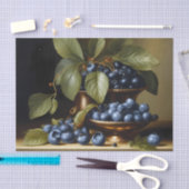 Blaubeeren auf dem Tisch Seidenpapier (Handwerk)