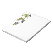 Blaubeeren auf dem Venenrekord Notizblock (Rotiert)