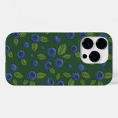 Blaubeeren auf dunkelgrün Case-Mate iPhone hülle (Rückseite (Horizontal))
