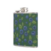 Blaubeeren auf dunkelgrün flachmann (Links)