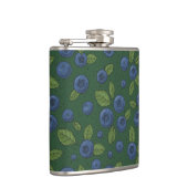 Blaubeeren auf dunkelgrün flachmann (Rechts)