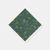 Blaubeeren auf dunkelgrün serviette (Ecke)