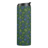 Blaubeeren auf dunkelgrün thermosbecher (Nach links gedreht)