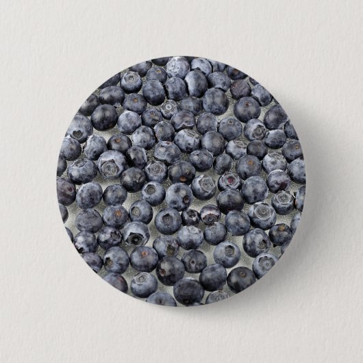 Blaubeeren auf Glas Button (Vorderseite)