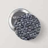Blaubeeren auf Glas Button (Vorne & Hinten)