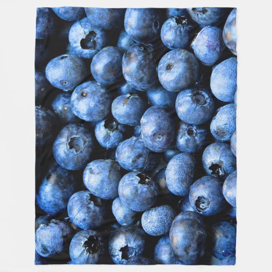Blaubeeren auf großer Fleece-Decke Fleecedecke (Vorderseite)