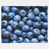 Blaubeeren auf großer Fleece-Decke Fleecedecke (Vorderseite (Horizontal))