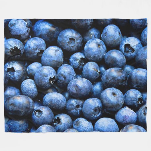 Blaubeeren auf großer Fleece-Decke Fleecedecke (Vorderseite (Horizontal))