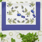 Blaubeeren auf größerem Druck des Geschirrtuch (Gefaltet)