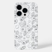 Blaubeeren auf schwarz und weiß Case-Mate iPhone hülle (Rückseite)