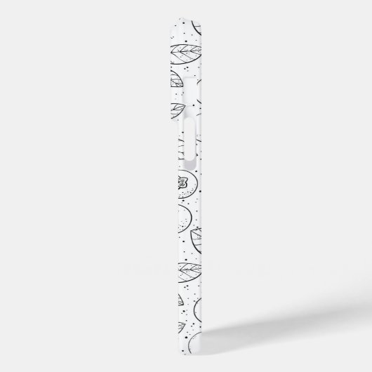 Blaubeeren auf schwarz und weiß Case-Mate iPhone hülle (Rückseite / Links)