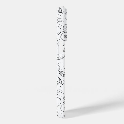 Blaubeeren auf schwarz und weiß Case-Mate iPhone hülle (Rückseite / Rechts)