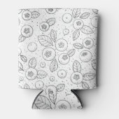 Blaubeeren auf schwarz und weiß dosenkühler (Vorderseite)