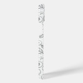 Blaubeeren auf schwarz und weiß iPhone hülle (Rechte Seite)