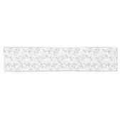 Blaubeeren auf schwarz und weiß kurzer tischläufer (Horizontal)