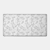 Blaubeeren auf schwarz und weiß schreibtischunterlage (Vorderseite)