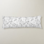 Blaubeeren auf schwarz und weiß seitenschläferkissen (Rückseite)