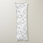 Blaubeeren auf schwarz und weiß seitenschläferkissen (Rückseite (Vertikal))