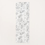 Blaubeeren auf schwarz und weiß yogamatte (Vorderseite)