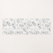 Blaubeeren auf schwarz und weiß yogamatte (Vorderseite (Horizontal))