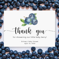 Blaubeeren-Baby-Party - Danke