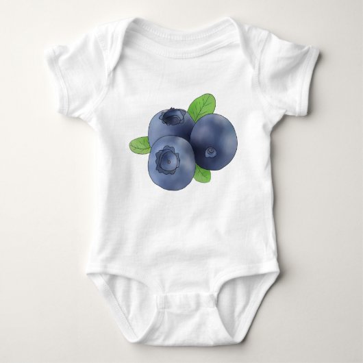 Blaubeeren Baby Strampler (Vorderseite)