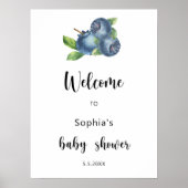 Blaubeeren-Babydusche Poster (Vorne)