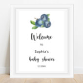 Blaubeeren-Babydusche Poster