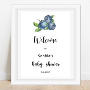 Blaubeeren-Babydusche Poster