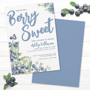 Blaubeeren Beeren Süße Babyparty Einladung