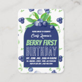 Blaubeeren, Berry First Birthday Handout Tickets (Vorderseite)