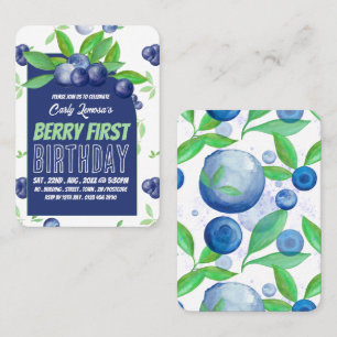 Blaubeeren, Berry First Birthday Handout Tickets