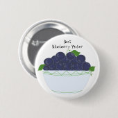 Blaubeeren - Bester Blaubeerenpflücker Button (Vorne & Hinten)